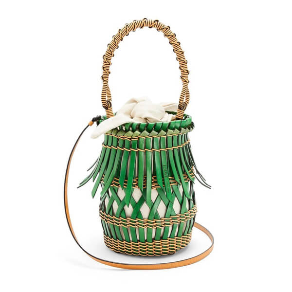 ロエベ◆フリンジバケットバッグ コピー カーフ 2色 クロスモチーフ A546W68X02